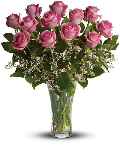 Make Me Blush - Dozen Long Stemmed Pink Roses